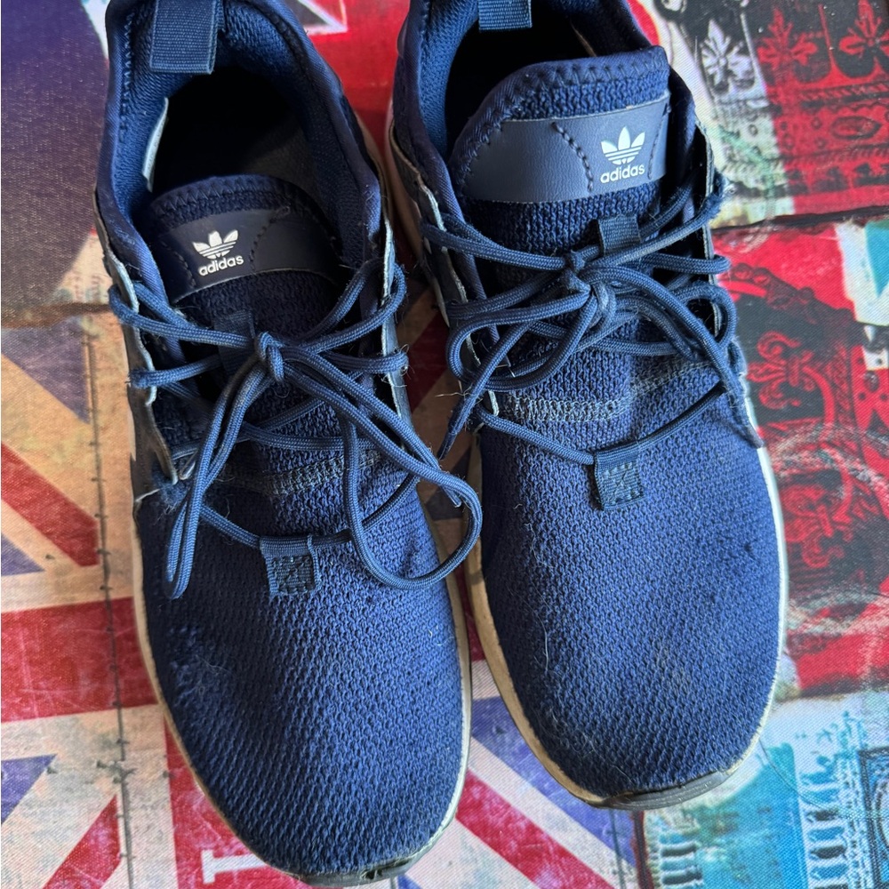 Blue adidas tennis shoes size 51/2